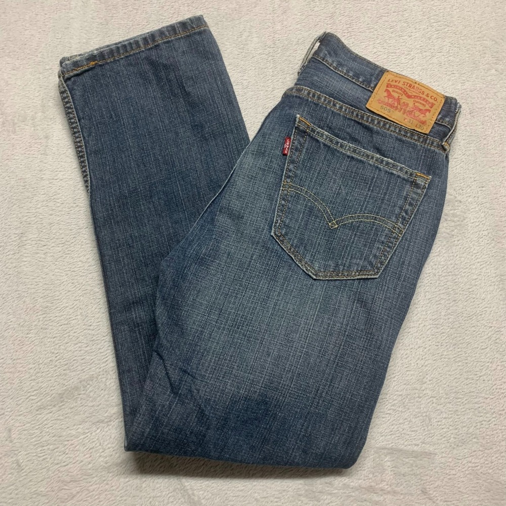 Levis 505‎ Jeans Mens 31x30 *29.5 Medium Wash Regular Fit Straight Leg